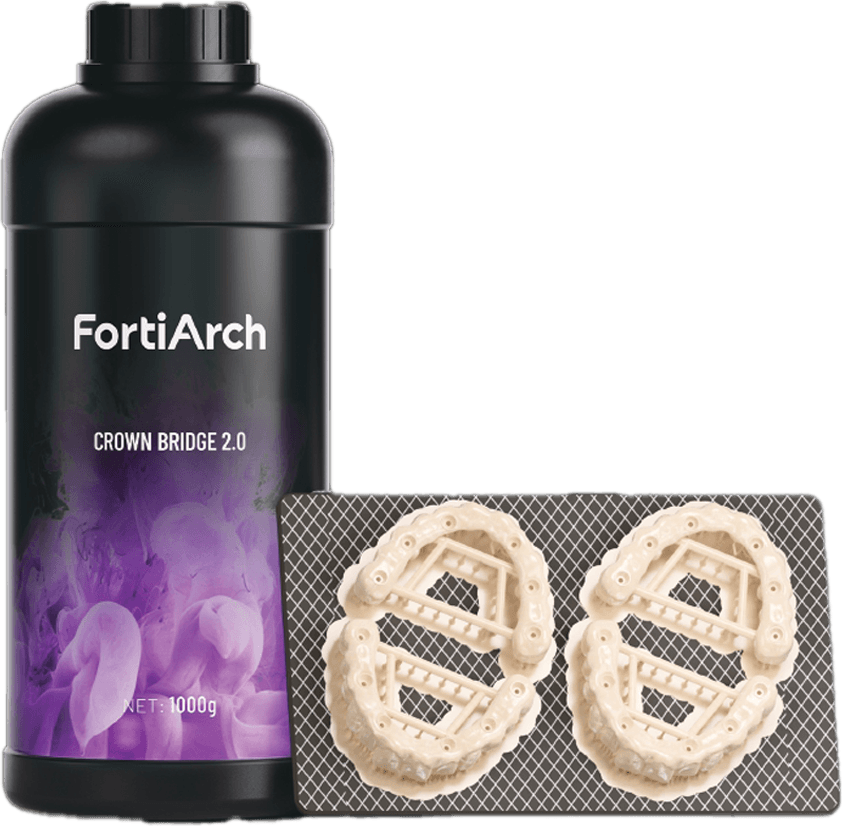 FortiArch Crown and Bridge 2.0 resin for printed denture teeth